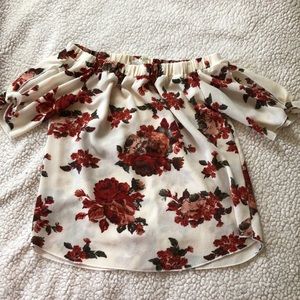 Floral off the shoulder top